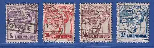 Luxemburg 1925 Krebsbekämpfung Mi.-Nr. 157-160 O, teils geprüft Böttger BPP
