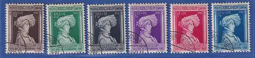 Luxemburg 1936 Kinderhilfe Mi.-Nr. 296-301 gestempelt, teils geprüft Böttger BPP