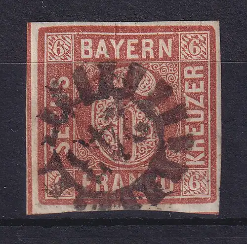 Bayern 6 Kreuzer braun Mi-Nr. 4 II mit GMR 243