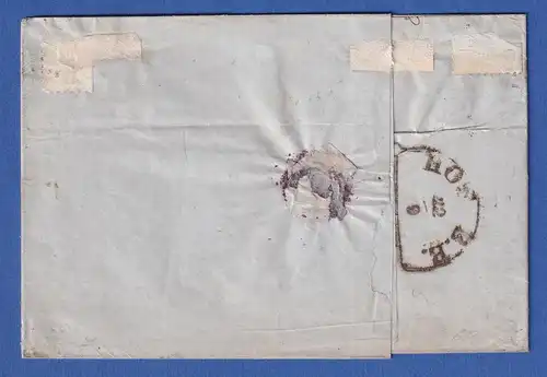 Sachsen 1854 Mi.-Nr. 7 als EF auf Brief aus Leipzig nach Hof