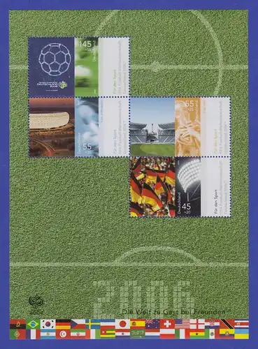 Bundesrepublik 2006 Blockausgabe Fußball-Weltmeisterschaft  Mi.-Nr. Block 67 **