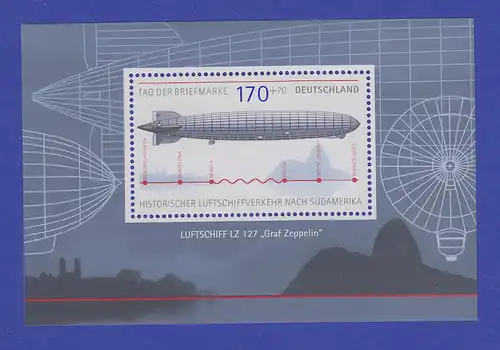 Bundesrepublik 2007 Blockausgabe Zeppelin Südamerikafahrt Mi.-Nr .Block 69 **