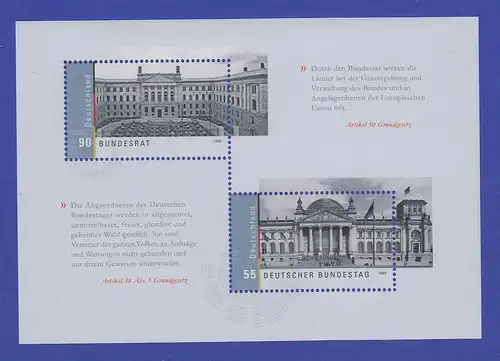 Bundesrepublik 2009 Blockausgabe Deutscher Bundestag  Mi.-Nr. Block 76 **