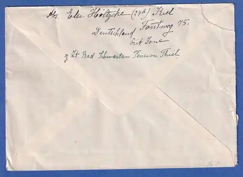 Bund 1950 Schöner Lufpost-Brief aus Bad Schwartau nach Windhoek SWA