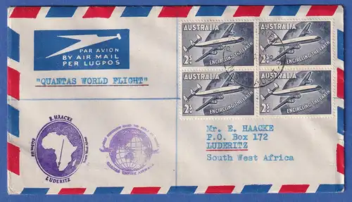 Australien 1958 Schöner Luftpost-Brief aus SYDNEY nach Lüderitz SWA