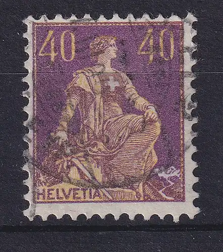 Schweiz 1908 Sitzende Helvetia Mi.-Nr. 101 x gestempelt 