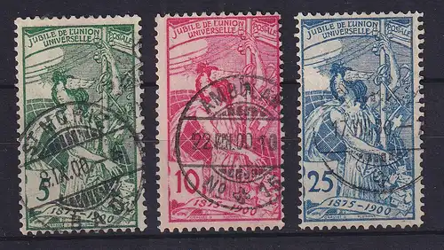 Schweiz 1900 Weltpostverein Mi.-Nr. 71-73 gestempelt 