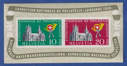 Schweiz 1951 Briefmarkenausstellung Lausanne Mi.-Nr. Block 15 postfrisch ** 