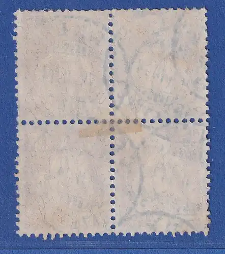 Schweiz 1908 Sitzende Helvetia 3 Fr Mi.-Nr. 110 Viererblock gestempelt 