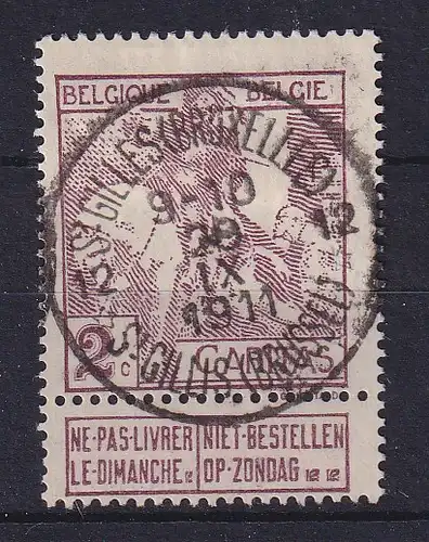 Belgien 1911 Kampf gegen Tuberkulose Mi.-Nr. 82 I zentrisch gestempelt 