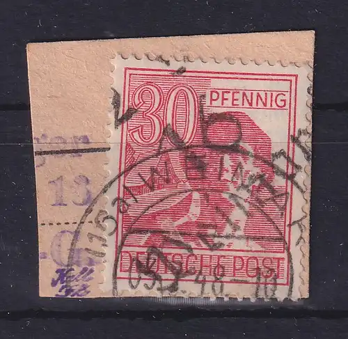 SBZ Bezirkshandstempel Bez.16 Weimar 2  30 Pf auf Paketkartenstück