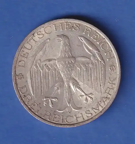 Deutsches Reich Silbermünze Preußen - Waldeck 3 Reichsmark 1929 A vz