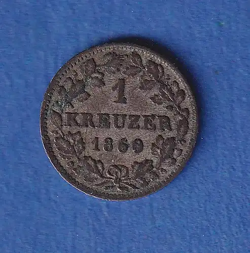 Bayern Silbermünze 1 Kreuzer 1860 