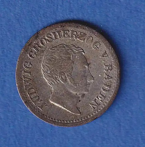 Baden Silbermünze 3 Kreuzer Großherzog Ludwig 1830