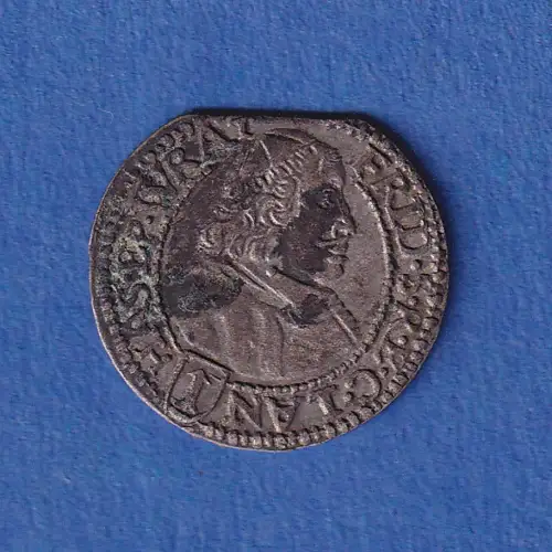 Breslau Bistum Silbermünze 1 Kreuzer Bischof Friedrich v. Hessen-Darmstadt 1681