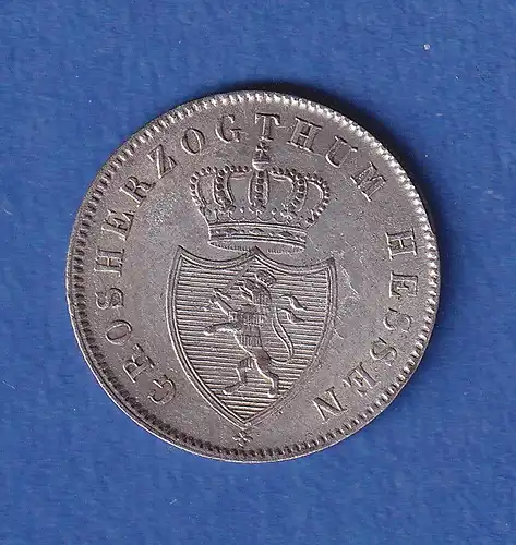 Hessen-Darmstadt Silbermünze 6 Kreuzer Landeswappen 1838