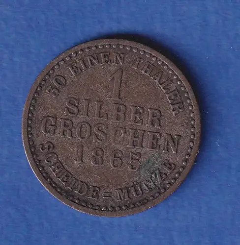 Hessen-Kassel Silbermünze 1 Silbergroschen 1865