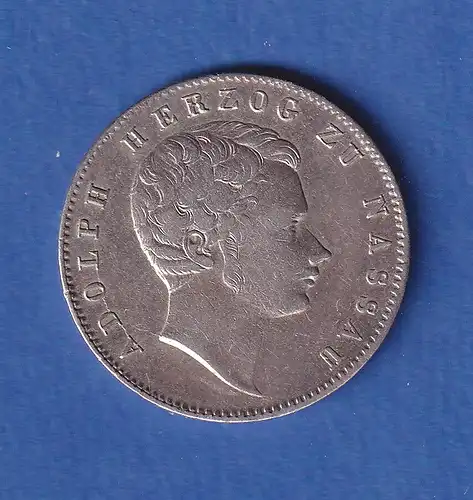 Nassau Silbermünze 1/2 Gulden Herzog Adolph 1844