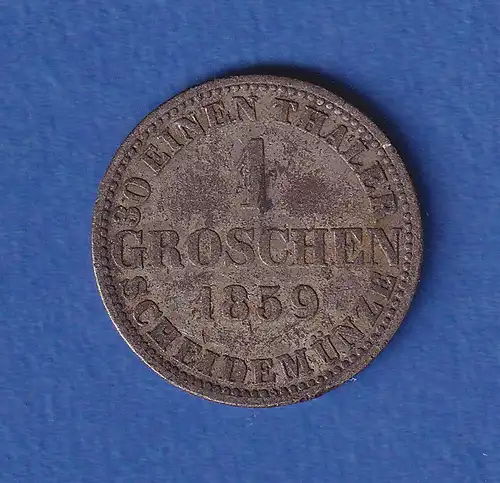 Hannover Königreich Silbermünze 1 Groschen 1859