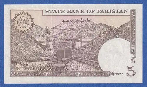Pakistan 1983 Banknote 5 Rupees bankfrisch, unzirkuliert.