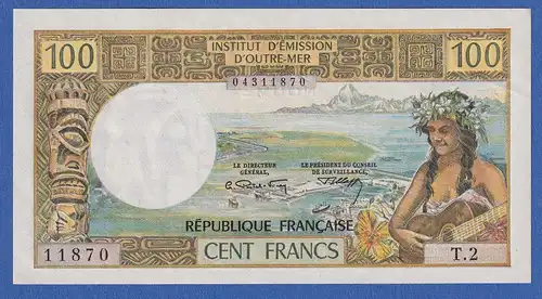 Frankreich Übersee Noumea 1972 Banknote 100 Franc bankfrisch, unzirkuliert.