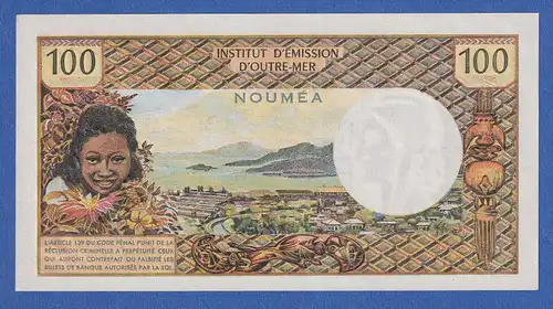 Frankreich Übersee Noumea 1972 Banknote 100 Franc bankfrisch, unzirkuliert.