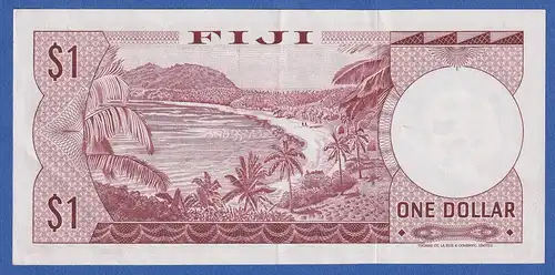 Fiji 1974 Banknote 1 Dollar bankfrisch, unzirkuliert.
