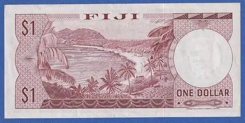 Fiji 1974 Banknote 1 Dollar, bankfrisch, unzirkuliert.