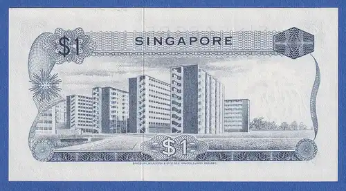 Singapur 1969 Banknote 1 Dollar bankfrisch, unzirkuliert.