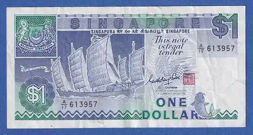 Singapur 1987 Banknote 1 Dollar, leicht gebraucht