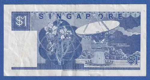 Singapur 1987 Banknote 1 Dollar, leicht gebraucht