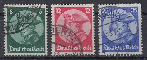 Deutsches Reich 1933 Friedrich der Große Mi.-Nr. 479-81 Satz 3 Werte kpl. O 