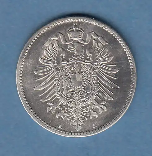 Deutsches Kaiserreich Silber-Kursmünze 1Mark 1873 A Top-Erhaltung !  vz-stg