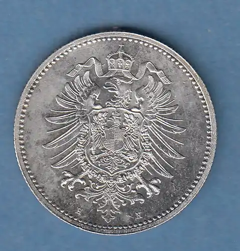 Deutsches Kaiserreich Silber-Kursmünze 1Mark 1875 H Top-Erhaltung !  vz-stg