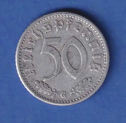 Deutsches Reich Kursmünze 50 Reichspfennig 1935 G