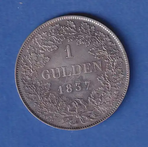 Bayern Silbermünze 1 Gulden König Ludwig I. 1837 vz mit schöner Patina