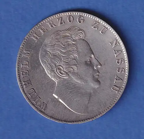 Nassau Silbermünze 1 Gulden Herzog Wilhelm 1838 vz