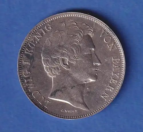 Bayern Silbermünze 1 Gulden König Ludwig I. 1837 