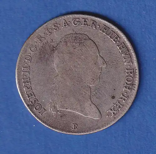 Österreichische Niederlande Silbermünze 1/4 Kronentaler Kaiser Joseph II. 1789