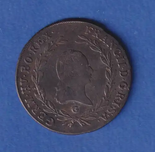 Österreich Habsburg Silbermünze 20 Kreuzer Franz II. 1803 G