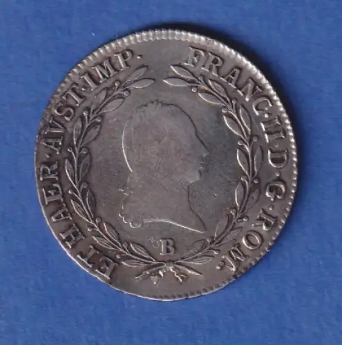 Österreich - Habsburg Silbermünze 20 Kreuzer Franz II. 1805 B