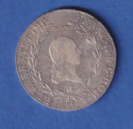 Österreich Habsburg Silbermünze 20 Kreuzer Franz II. 1806 G