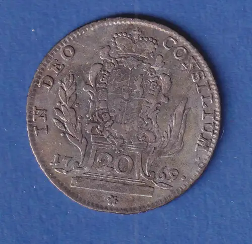 Bayern Silbermünze 20 Kreuzer Max Joseph 1769 A (Amberg)