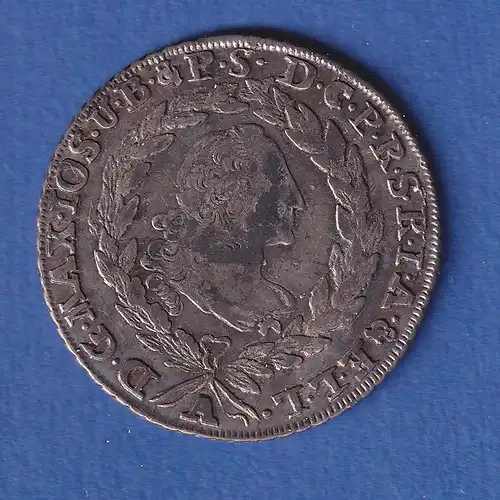 Bayern Silbermünze 20 Kreuzer Max Joseph 1769 A (Amberg)