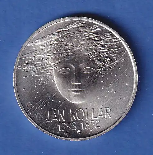 Slowakei 1993 Silbermünze 200 Kronen 100. Geburtstag von Jan Kollar stg