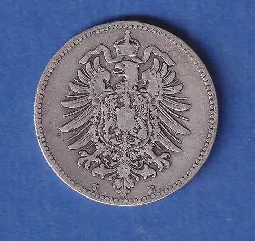 Deutsches Kaiserreich Silber-Kursmünze 1 Mark 1880 E ss