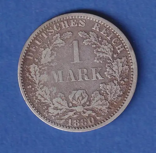 Deutsches Kaiserreich Silber-Kursmünze 1 Mark 1880 A ss