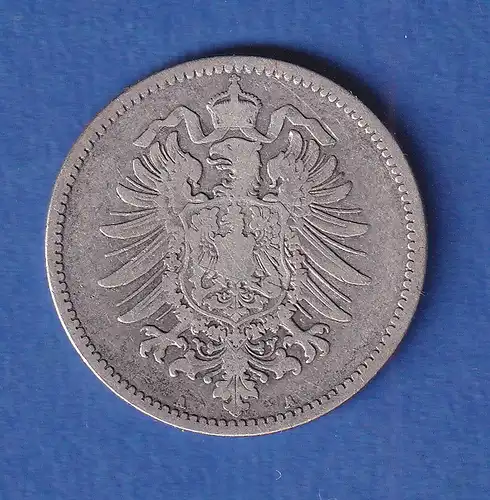 Deutsches Kaiserreich Silber-Kursmünze 1 Mark 1879 A ss  selten !