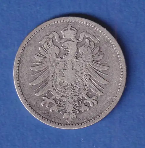 Deutsches Kaiserreich Silber-Kursmünze 1 Mark 1879 A ss  selten !