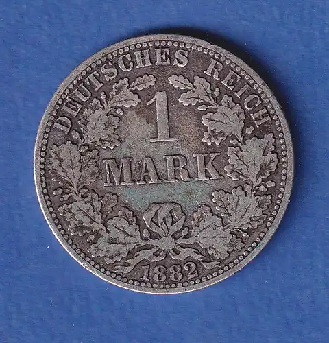 Deutsches Kaiserreich Silber-Kursmünze 1 Mark 1882 A ss